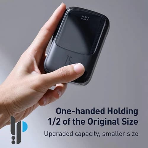 پاوربانک ۱۰۰۰۰ میلی‌آمپر ۱۵ واتی بیسوس مدل Baseus Qpow PPQD-A به‌همراه کابل USB-C — تصویر ۳