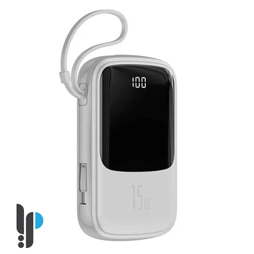 پاوربانک ۱۰۰۰۰ میلی‌آمپر ۱۵ واتی بیسوس مدل Baseus Qpow PPQD-A به‌همراه کابل USB-C — تصویر ۴