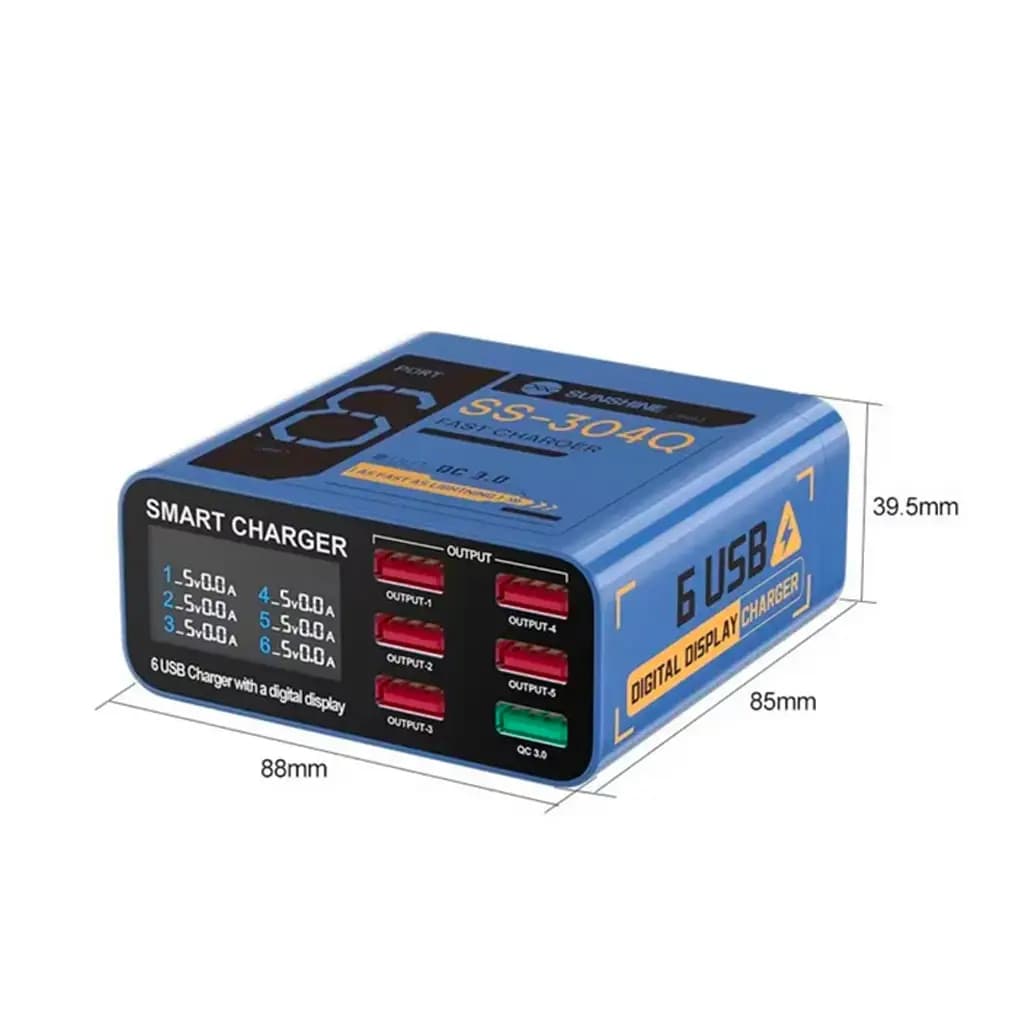 مولتی شارژ 6 پورت Sunshine SS-304Q طراحی جدید — تصویر ۲