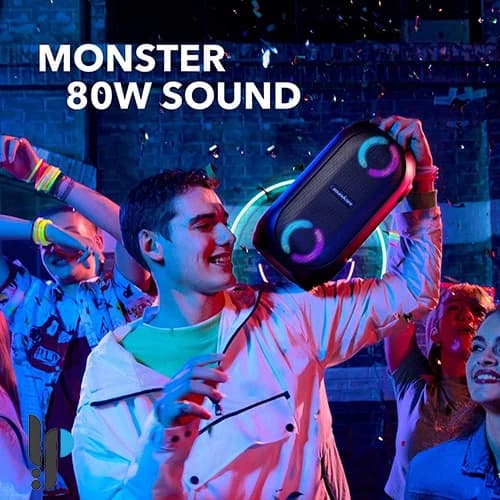 اسپیکر بلوتوثی 80 وات انکر مدل Rave PartyCast A3390 — تصویر ۴