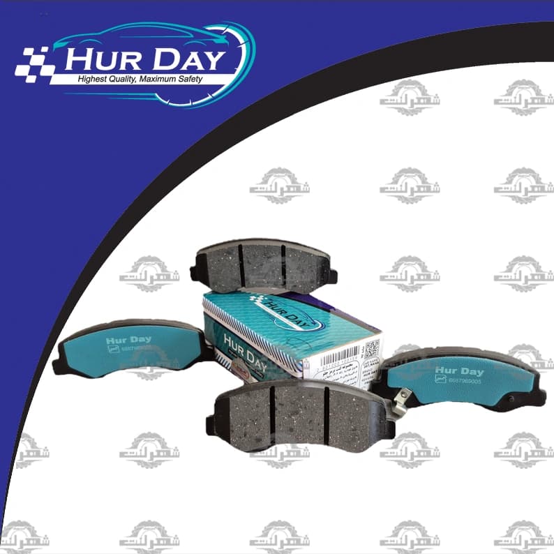 لنت ترمز جلو پژو 206 تیپ 5 (مدل 1392 به بالا) هوردی (HurDay)