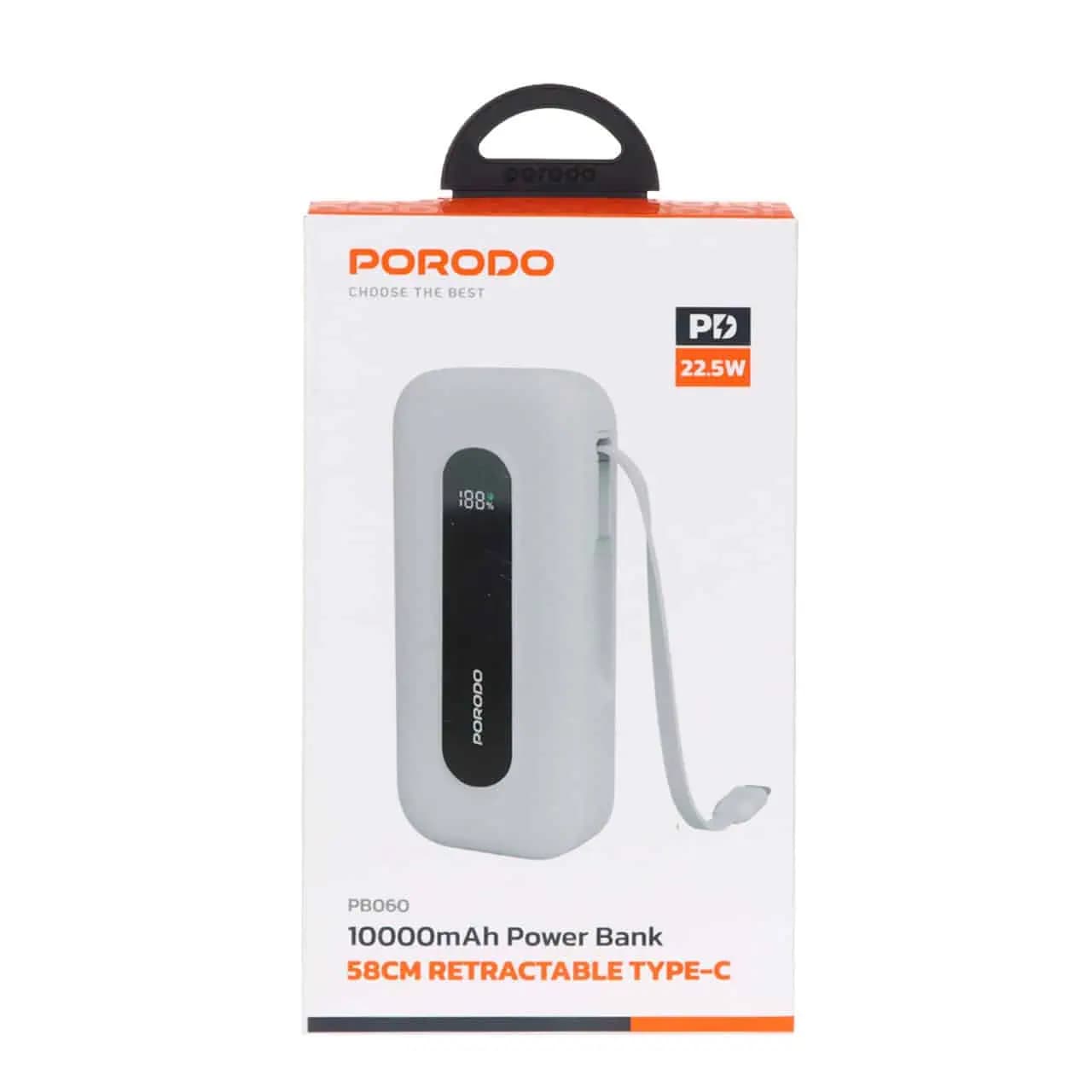 پاوربانک (PD و فست شارژ) پرودو 10000میلی آمپر مدل PD-PBFCH060-WH – سفید — تصویر ۶