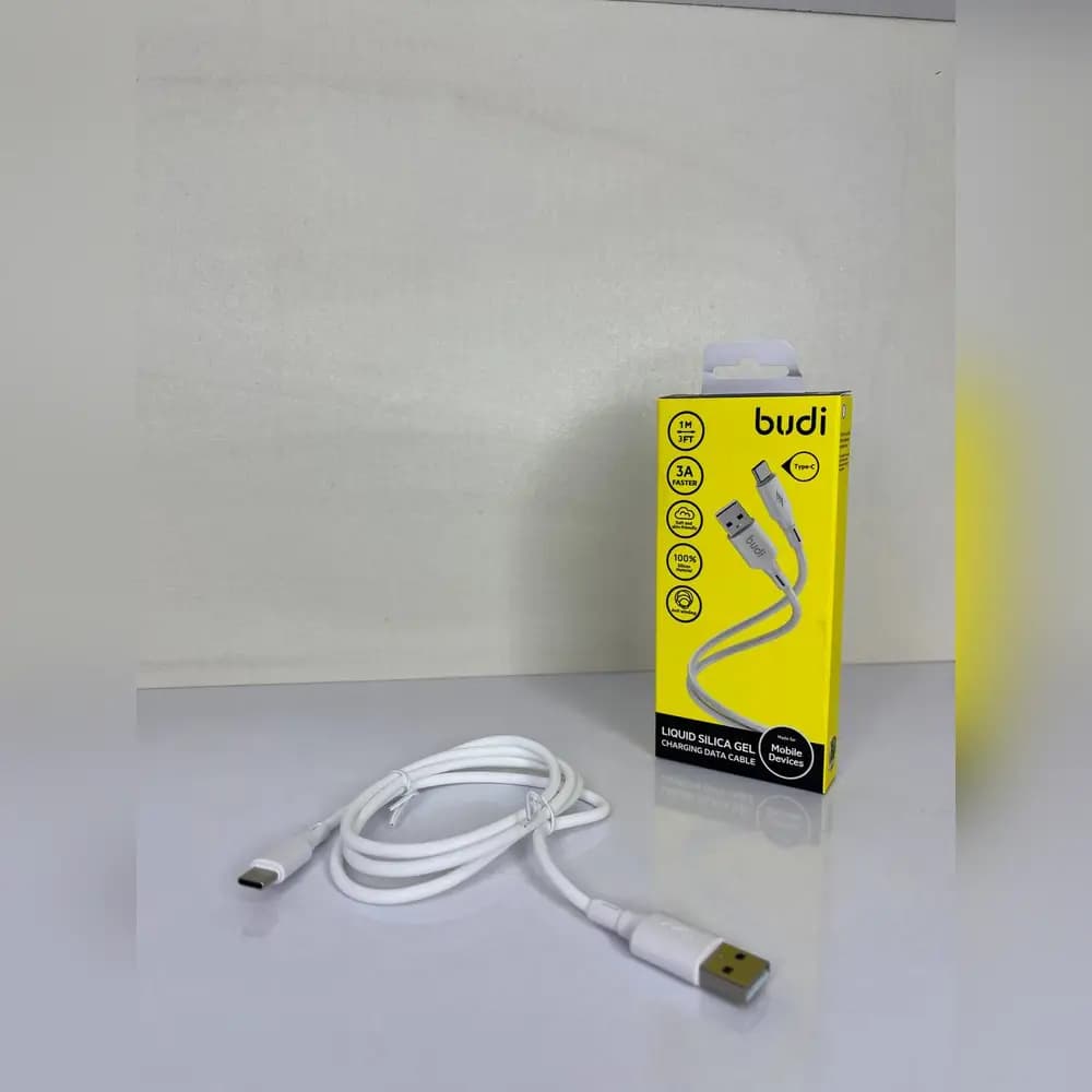 کابل تبدیل USB به USB-C بودی مدل Budi DC256T10W طول 1 متر گارانتی 18 ماه شرکتی (6 ماه تعویض) — تصویر ۴