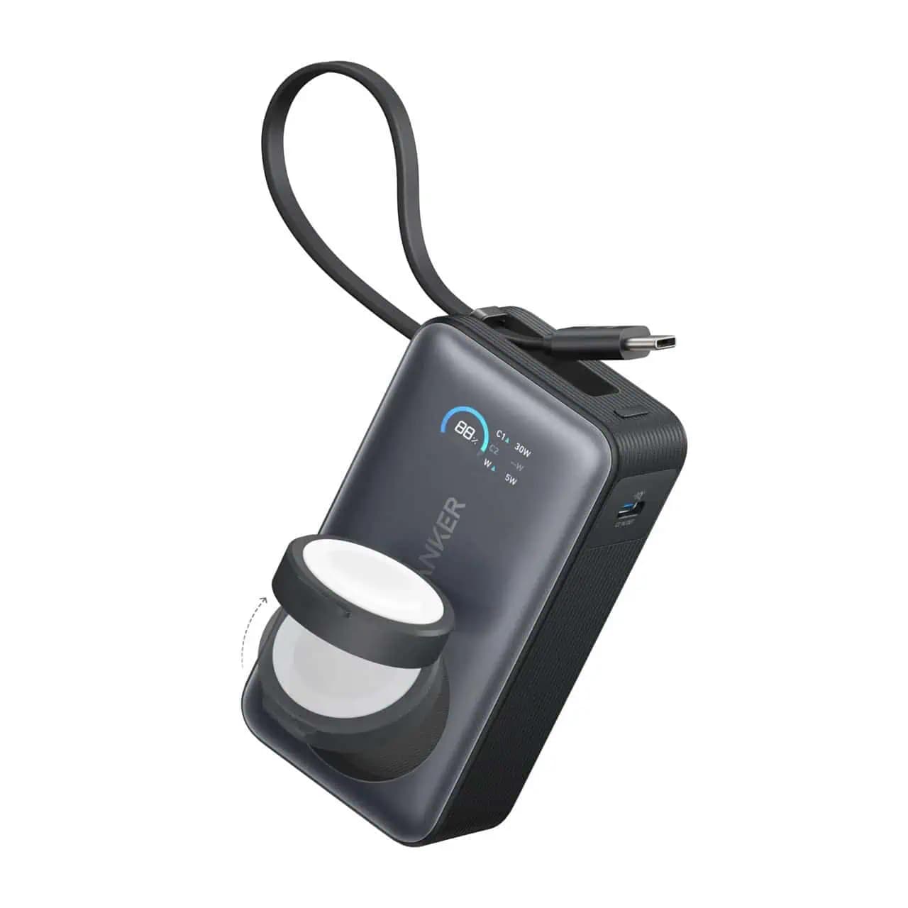 پاور بانک فست شارژ انکر 10000میلی آمپر مدل A1657H11 – مشکی — تصویر ۲