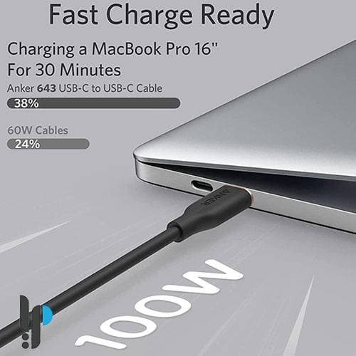کابل USB-C به USB-C انکر مدل Anker A8552 طول 0.9 متر — تصویر ۳
