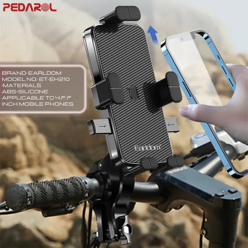 پایه نگهدارنده موبایل دوچرخه و موتور ارلدام مدل ET-EH210 — تصویر ۴