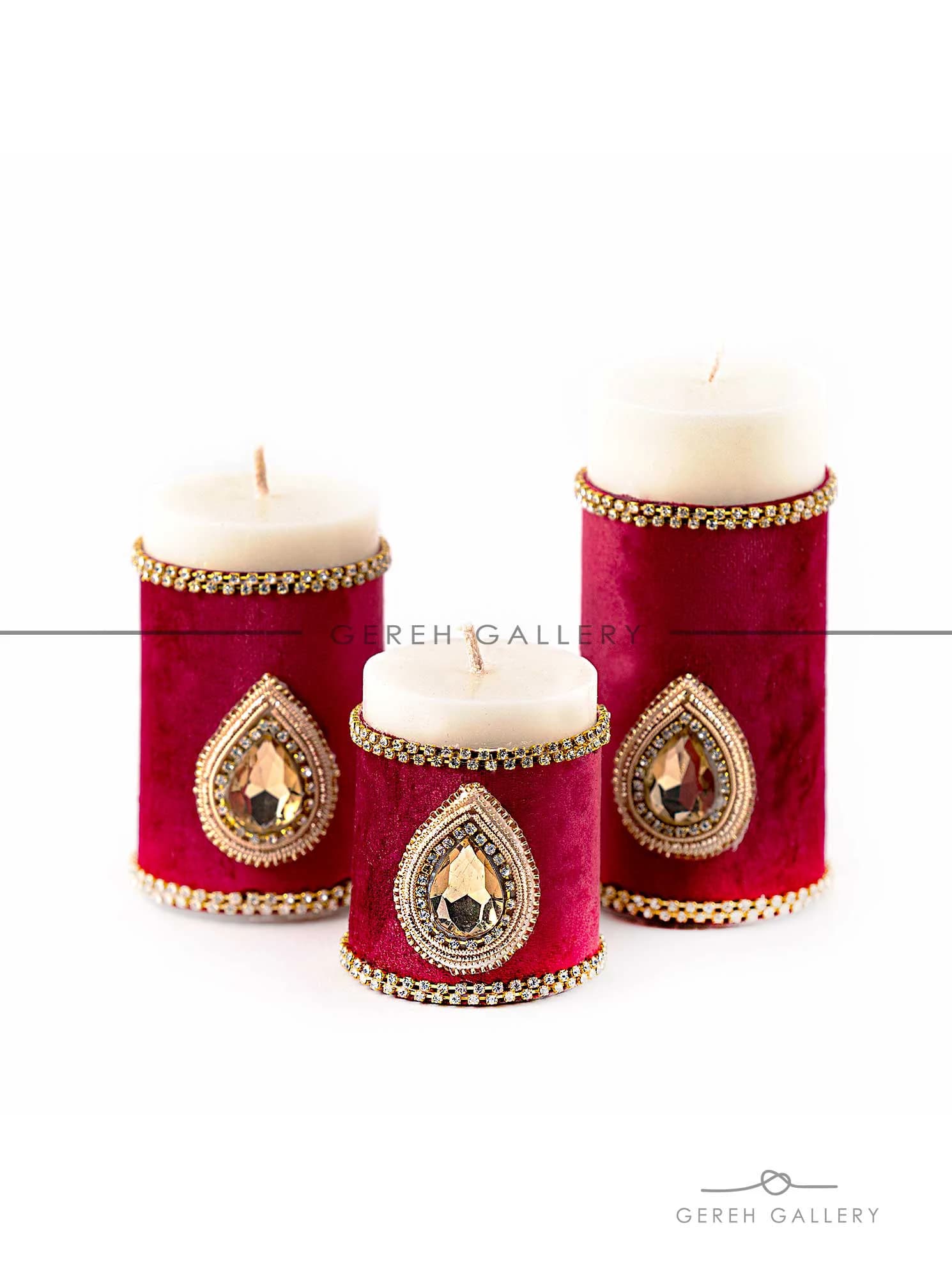 شمع طرح اشک طلایی