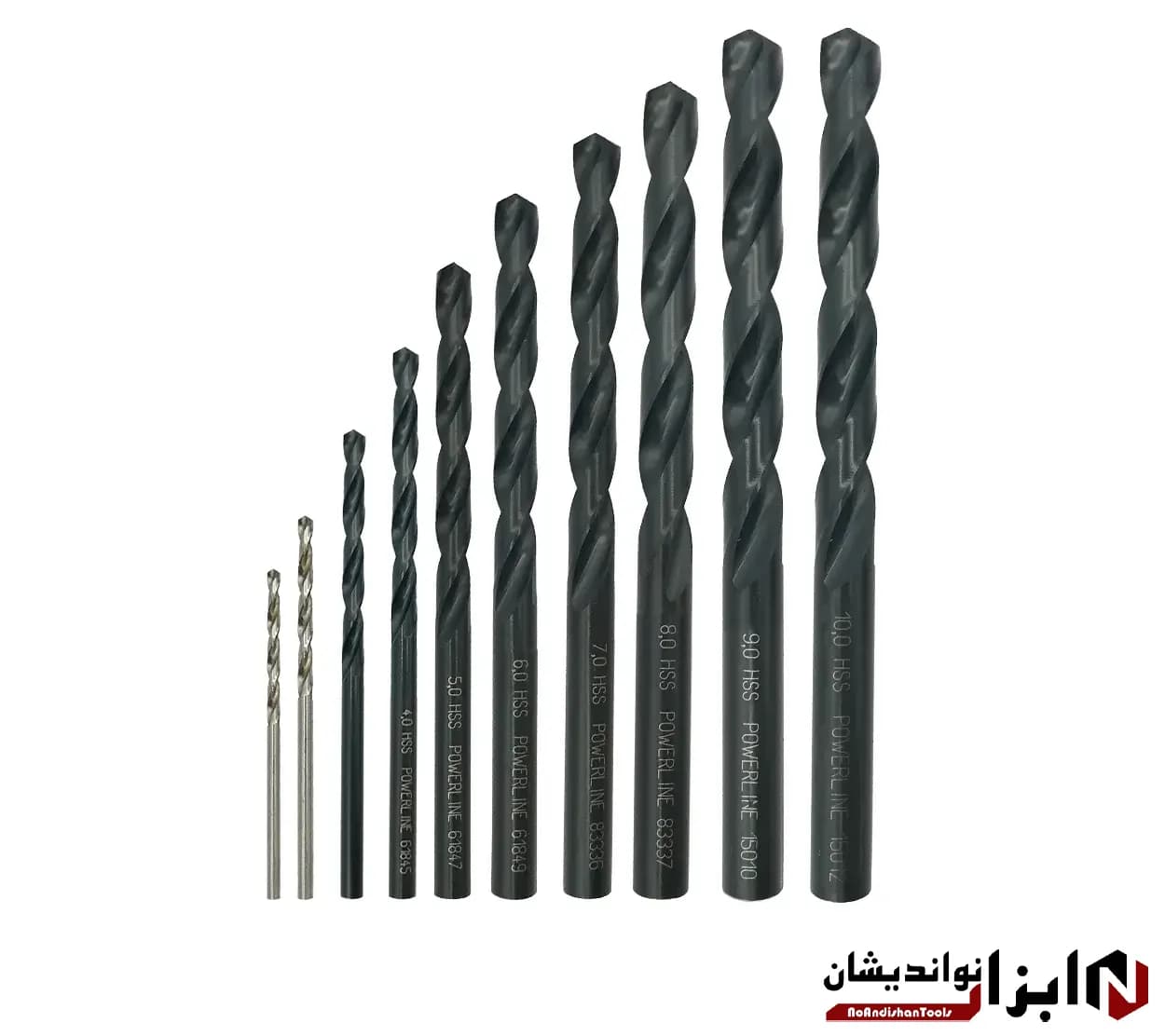 جعبه مته آهن ۱۰ عددی گورینگ آلمان سایز ۱ تا ۱۰ میلی متر — تصویر ۳