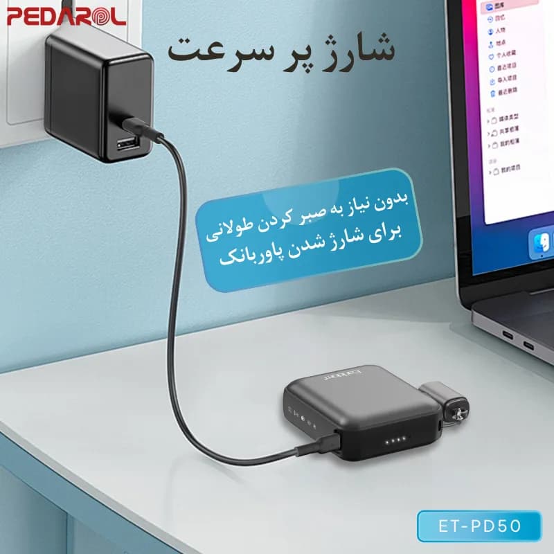 پاوربانک 10000 میلی آمپر ارلدام مدل ET-PD50 — تصویر ۶