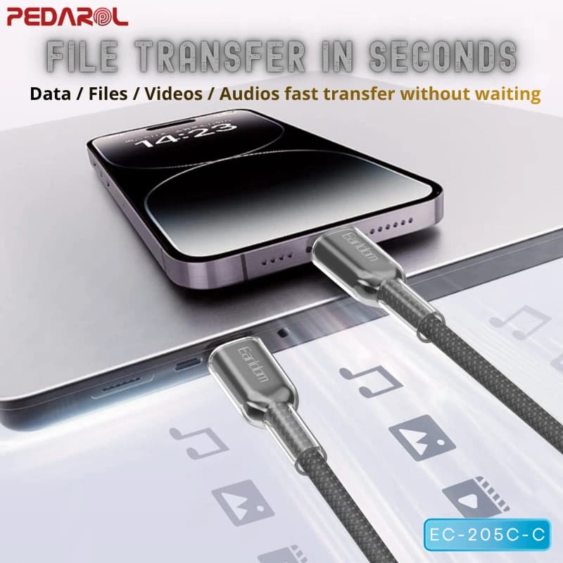 کابل شارژ Type-C به Type-C ارلدام مدل EC-205C-C — تصویر ۳