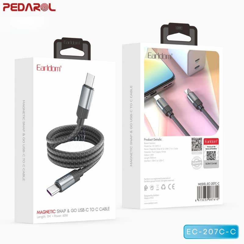 کابل شارژ Type-C به Type-C ارلدام مدل EC-207C-C — تصویر ۲