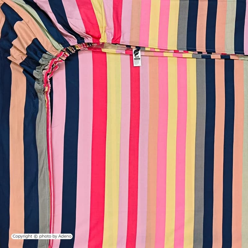 ملحفه کشدوز فیلور آدنو مدل Colored stripes کد FI51 — تصویر ۳