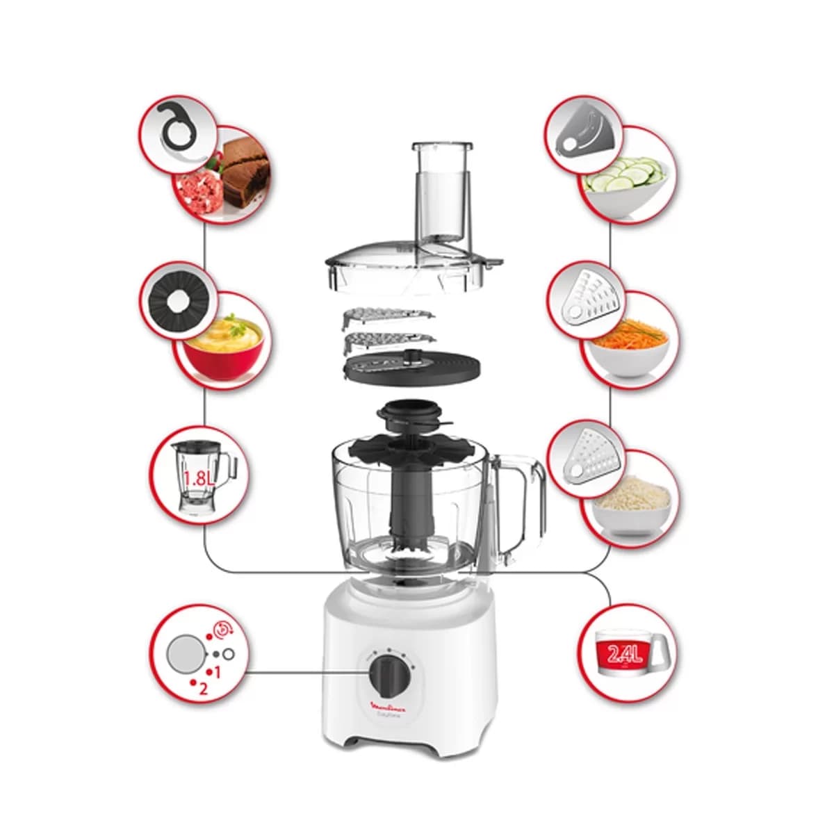 غذاساز مولینکس مدل Moulinex FP247127 — تصویر ۳