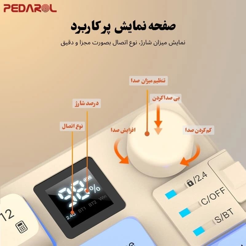 کیبورد گیمینگ بی‌ سیم مدل K92 — تصویر ۵