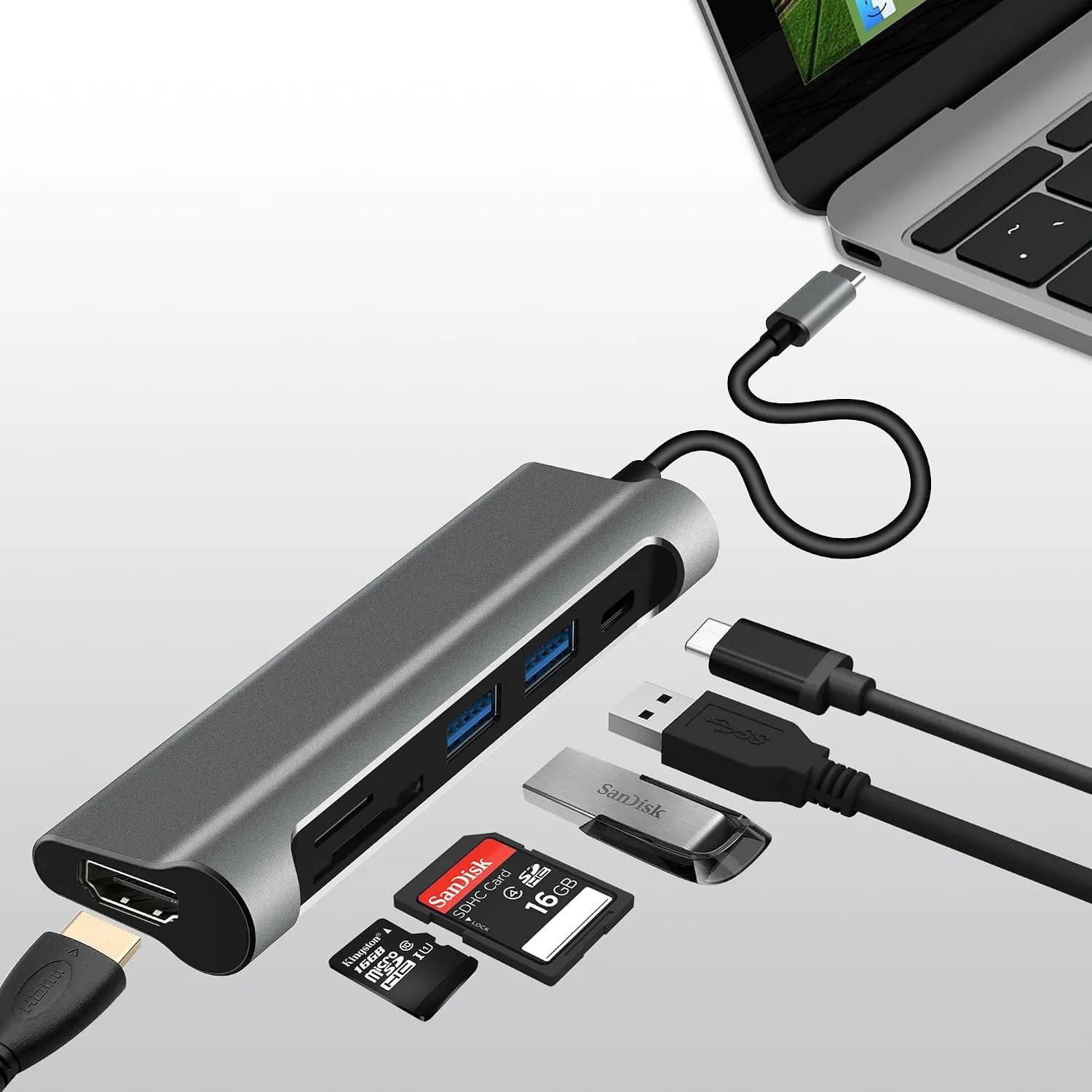 هاب 6 پورت USB-C | سری Linx | مدل JCP6217 | برند جی سی پال — تصویر ۸