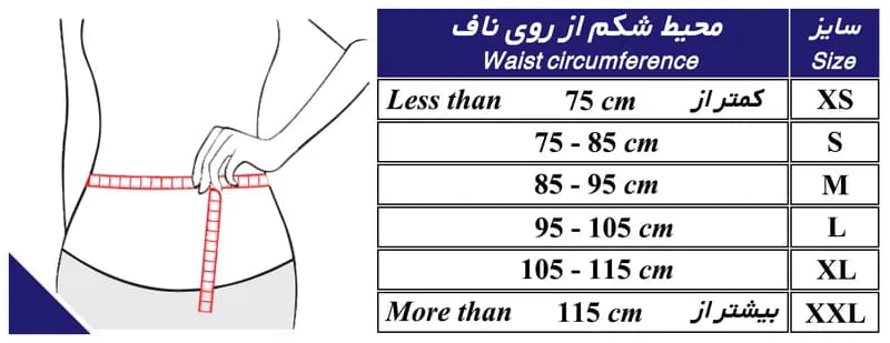 شکم بند کلستومی | قابل تنظیم طب و صنعت — تصویر ۳