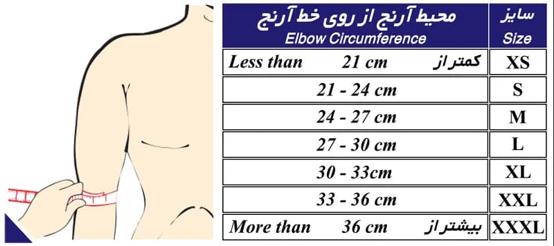 آرنج بند نئوپرن با پد سه لایه طب و صنعت — تصویر ۲
