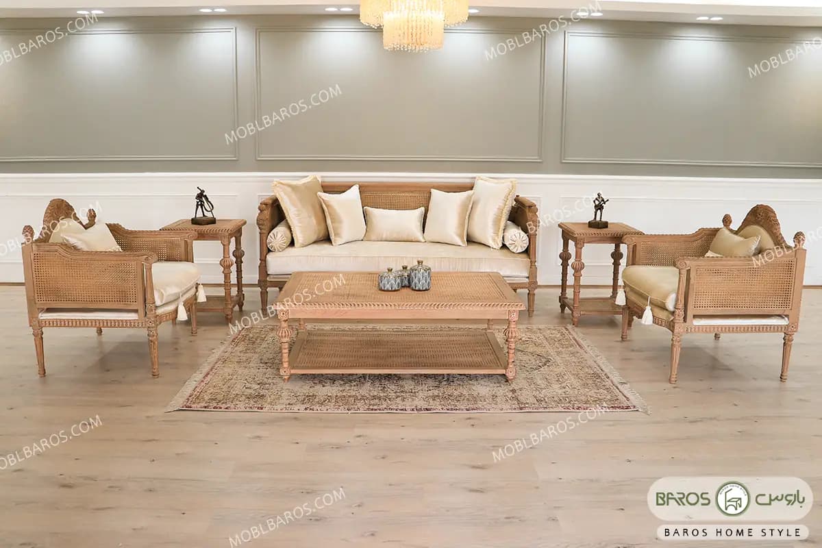 مبل نیم ست ۵ نفره کاجی کد ۸ — تصویر ۶