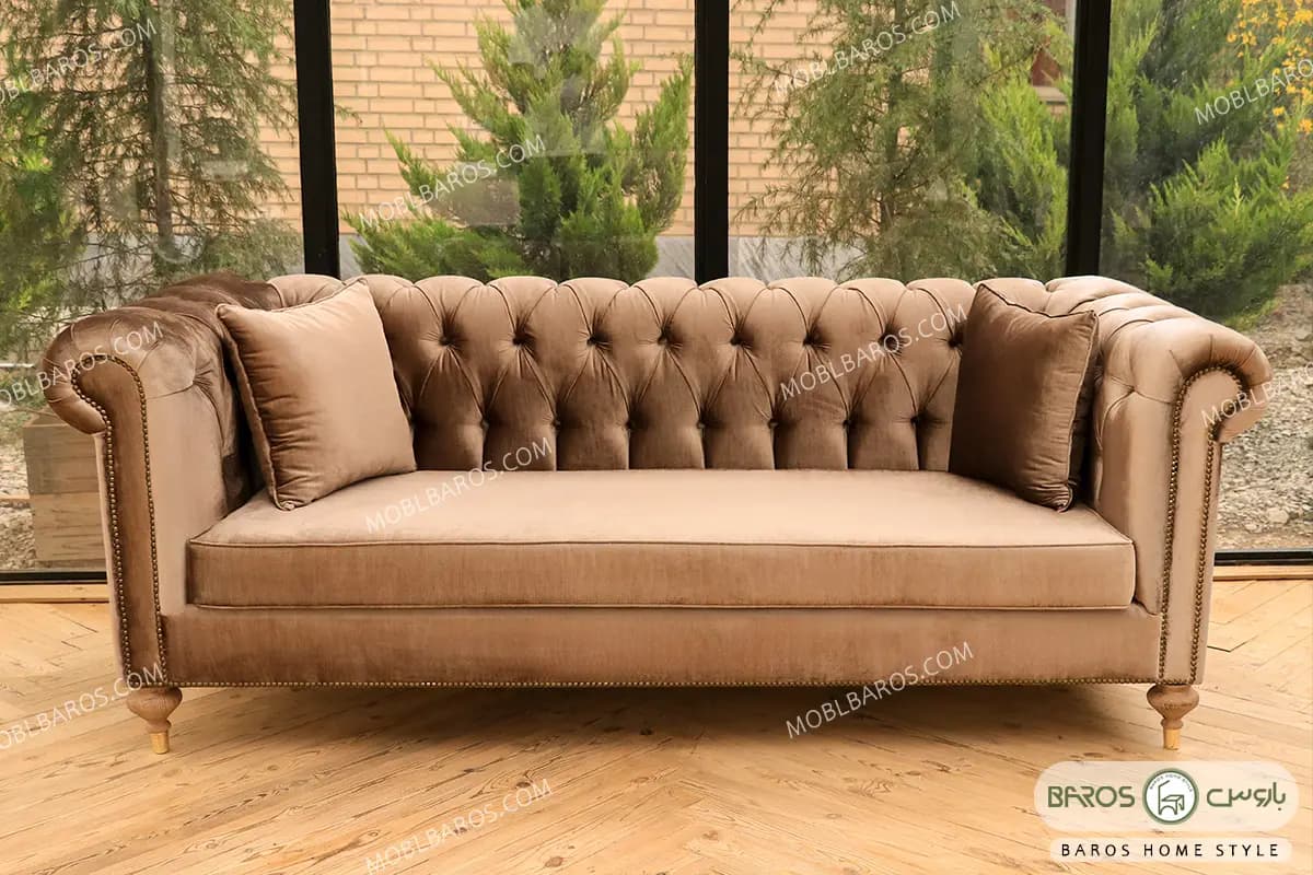 مبل کلاسیک کاجی و چستر دسته پی — تصویر ۵