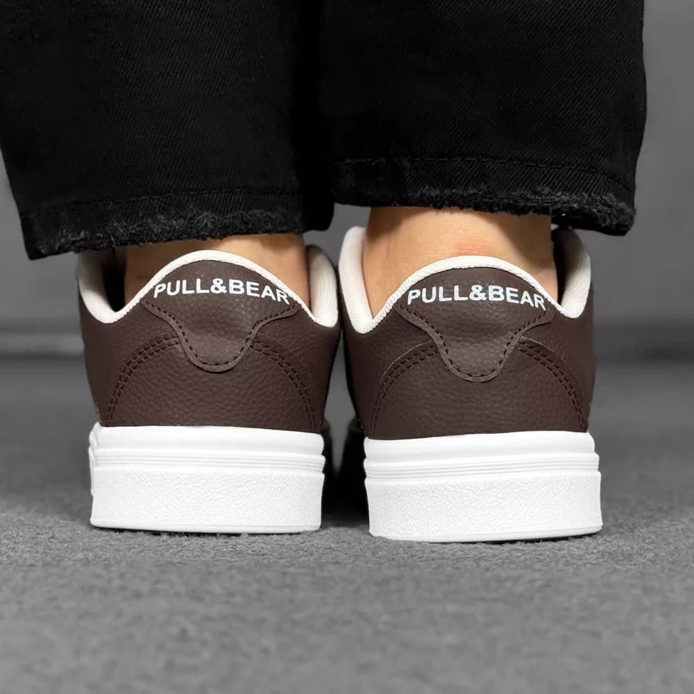 کتانی میانه ونس PULL&BEAR قهوه ای کد 30744 — تصویر ۳