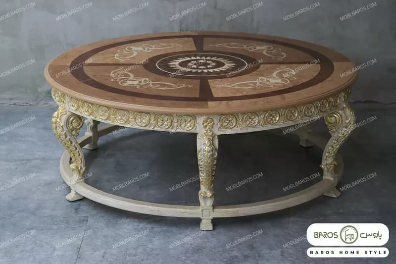 میز جلومبلی و عسلی مدل الینا با صفحه معرق — تصویر ۴