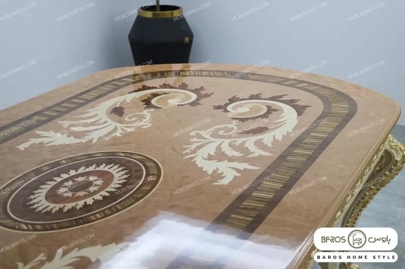 میز ناهارخوری سلطنتی الینا با صفحه معرق — تصویر ۷