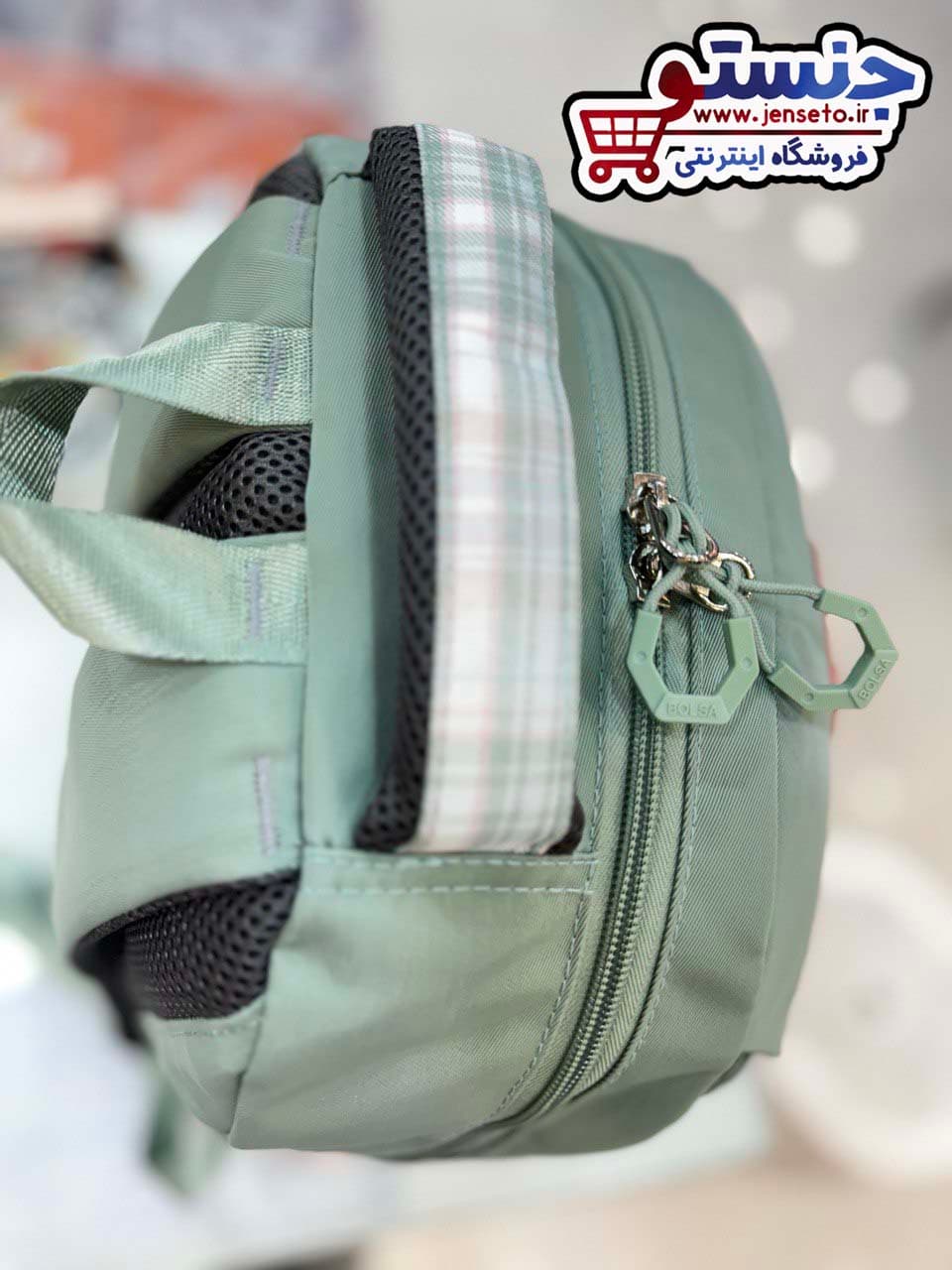 کوله پشتی دخترانه و پسرانه فانتزی اسپرت چهارخانه ای خارجی bolsa (کیف مدرسه) کد 897 — تصویر ۳
