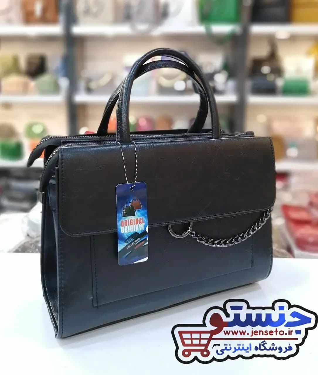 کیف زنانه مجلسی زنجیر دار طرح اداری جدید women bag کد 925