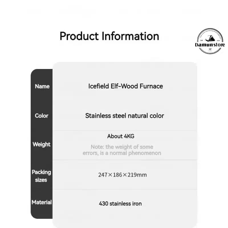 اجاق هیزمی نیچرهایک Ice Field Elf Firewood Stove مدل CNK2300CW020 — تصویر ۵