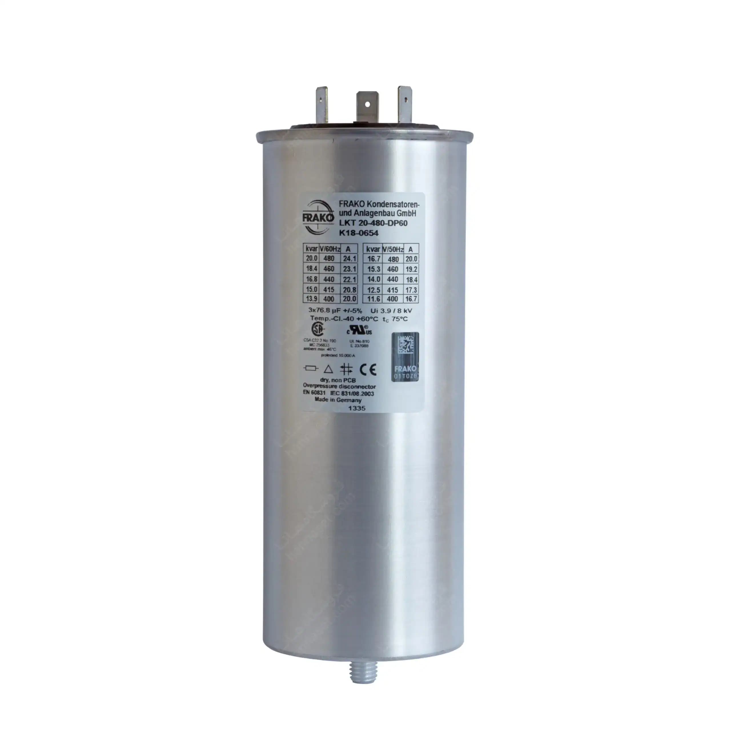 خازن سه‌فاز فشار ضعیف 15 کیلووار LKT15-400DB فراکو
