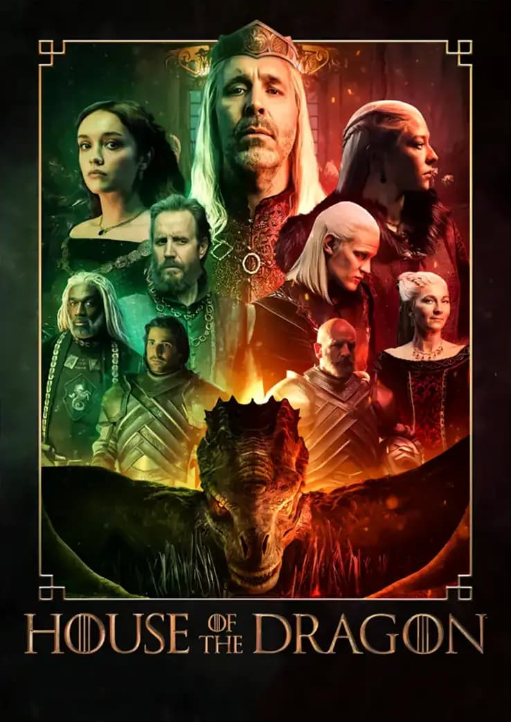 متال پوستر سریال House Of The Dragon کد N605