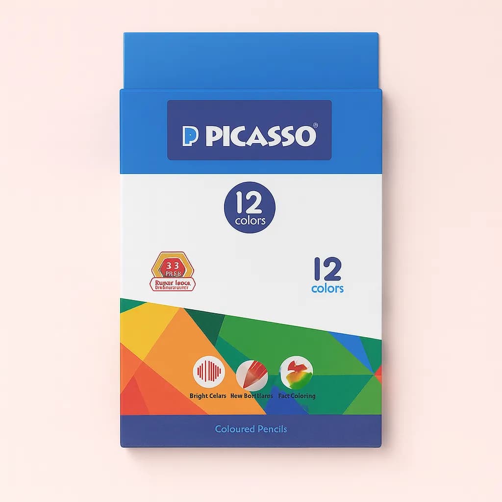 مداد رنگی ۱۲ رنگ Picasso مدل Bright Colors