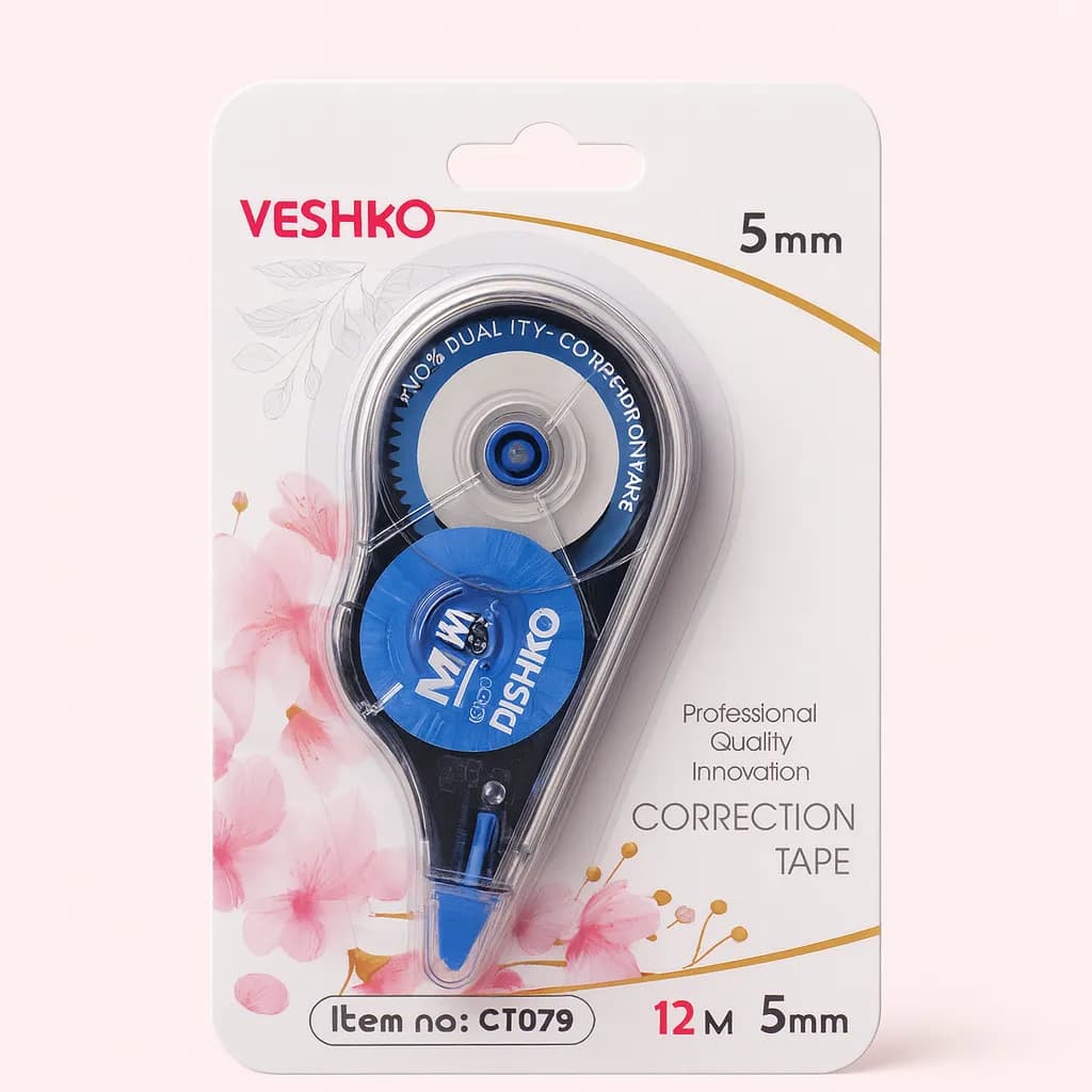 غلط گیر نواری Veshko Correction Tape – 12m x 5mm — تصویر ۴