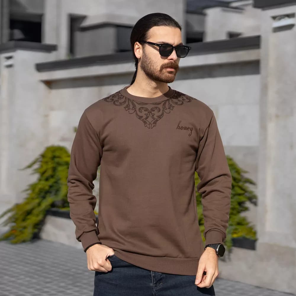تیشرت دورس مردانه گلدوزی کد 28648