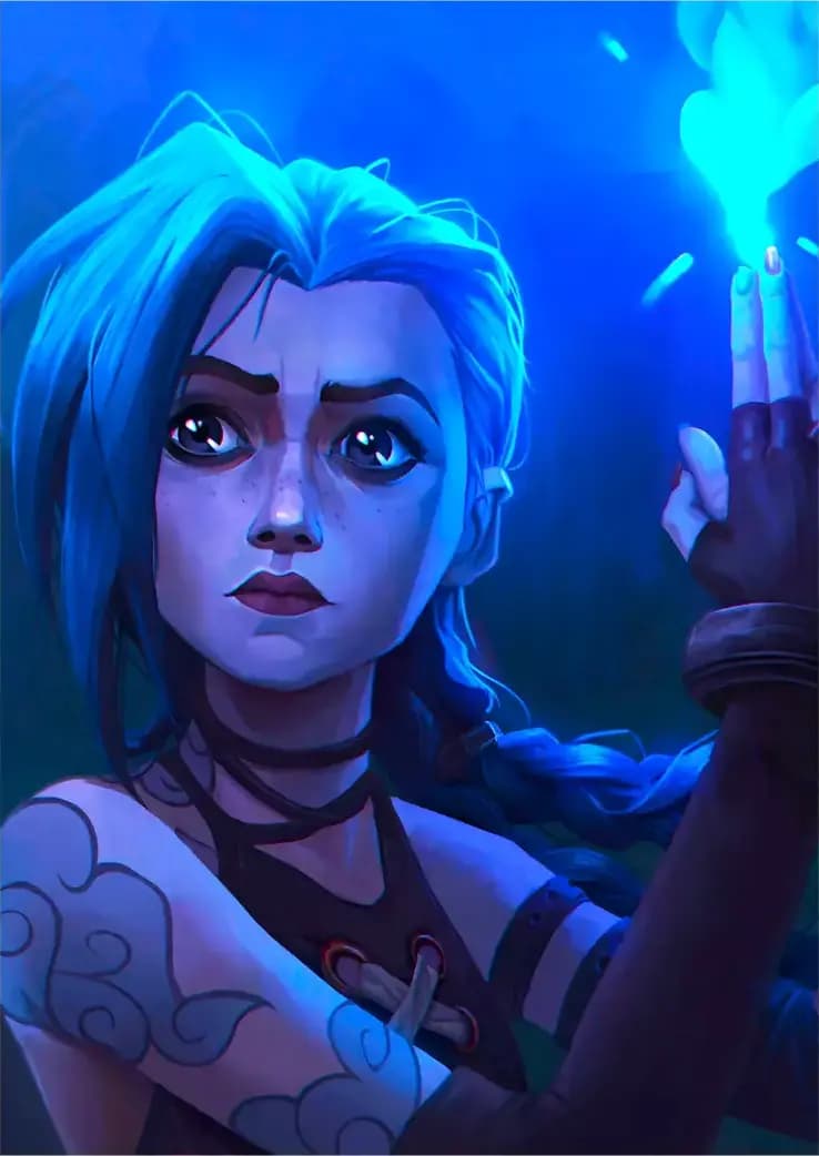 متال پوستر سریال Arcane شخصیت Jinx کد N607
