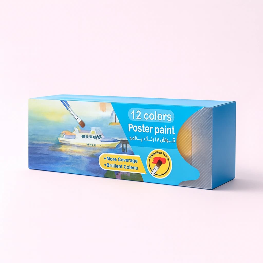 گواش ۱۲ رنگ Palmo مدل Poster Paint — تصویر ۲