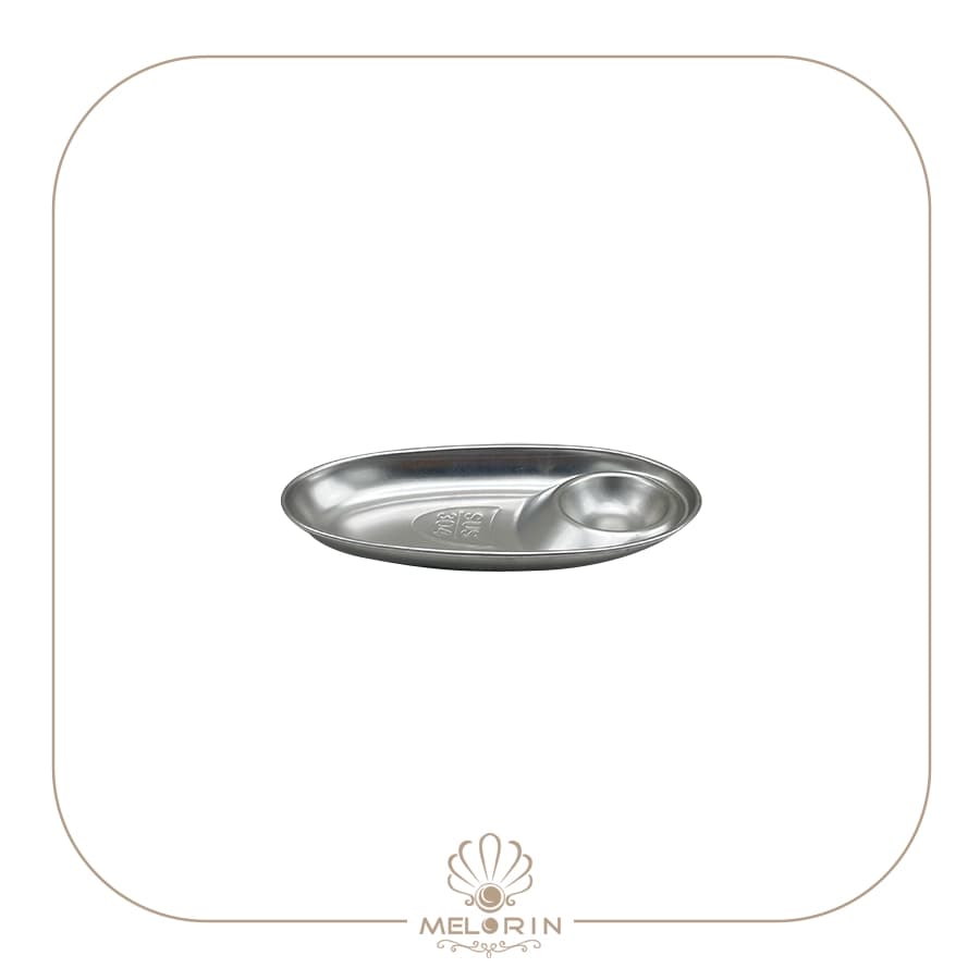 مزه خوری استیل بیضی کوچک
