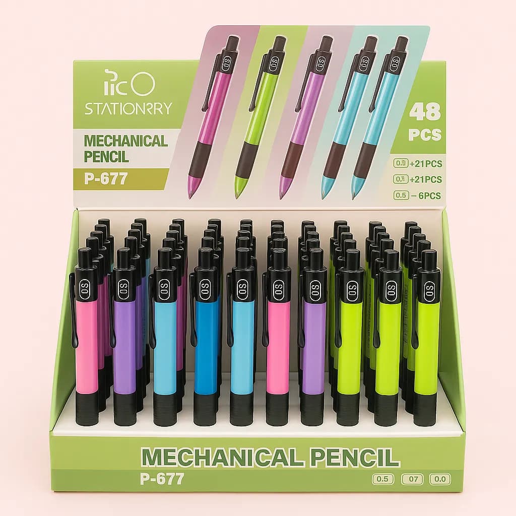 مداد نوکی PICO Stationery مدل P-677 – قطر نوک ۰٫۹ میلی‌متر (۴ رنگ)