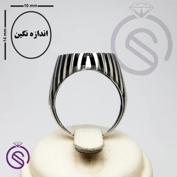 رکاب انگشتر نقره مردانه مدل هاکان کد 62544 — تصویر ۴