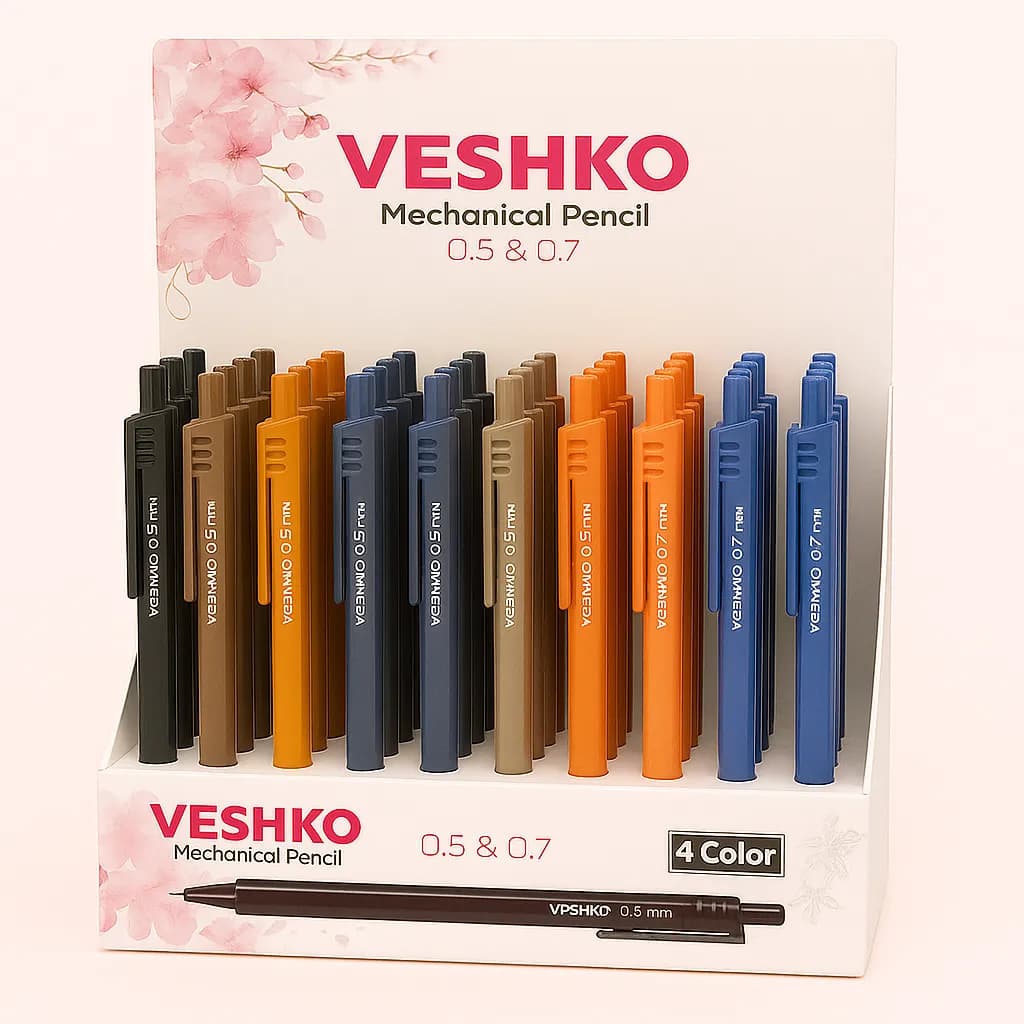 مداد نوکی VESHKO – قطر نوک ۰٫۷ میلی‌متر (۴ رنگ)