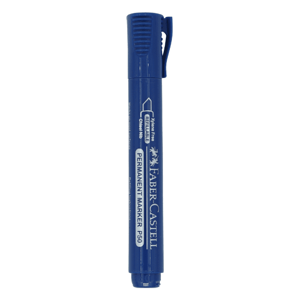 ماژیک PERMANENT آبی سر تخت فابرکاستل (FABERCASTELL) — تصویر ۲