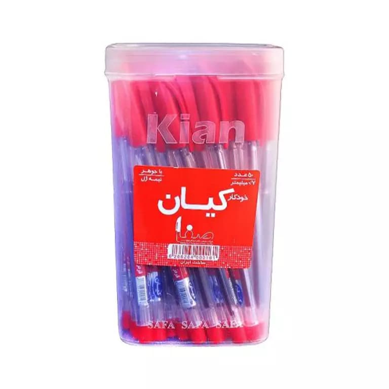 خودکار قرمز کیان بسته 50 عددی