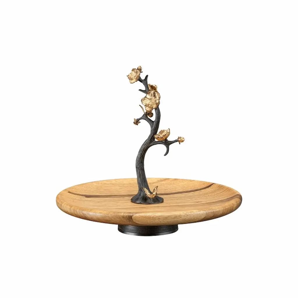 شیرینی خوری گلدکیش مدل باترفلای سایز 2 butterfly wood Goldkish