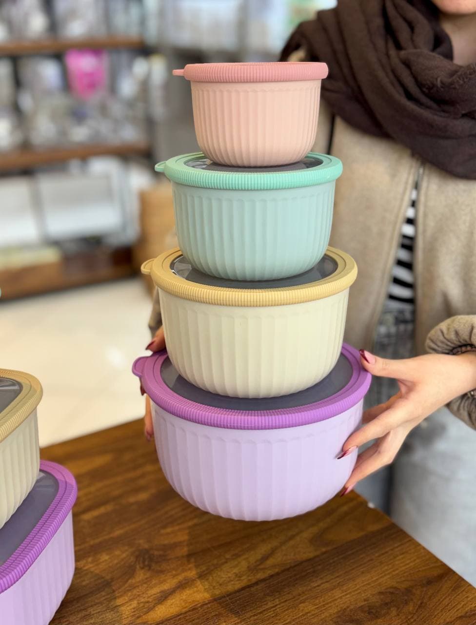 ظرف نگهدارنده وارداتی رنگی 4 عددی — تصویر ۷
