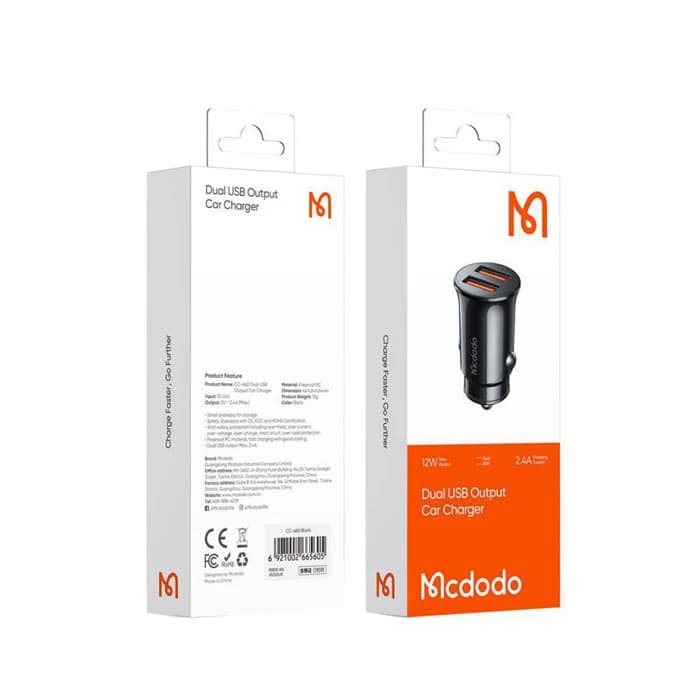 شارژر فندکی مک دودو مدل CC-6602 توان 12 واتی — تصویر ۴