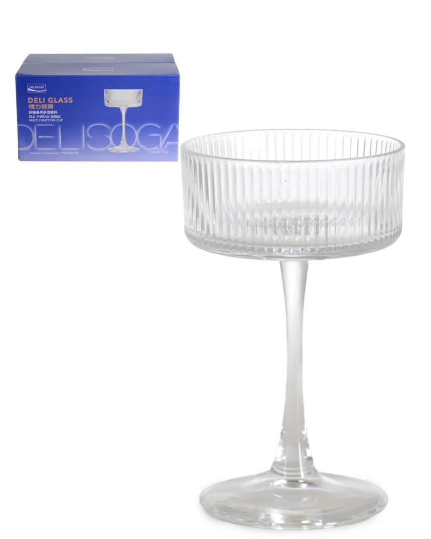 گیلاس شیاردار پایه بلند دلی گلس deli glass — تصویر ۴