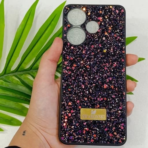 گارد گوشی Redmi 13 طرح سواروسکی نگین دار با شاین های چند رنگی قاب و کاور