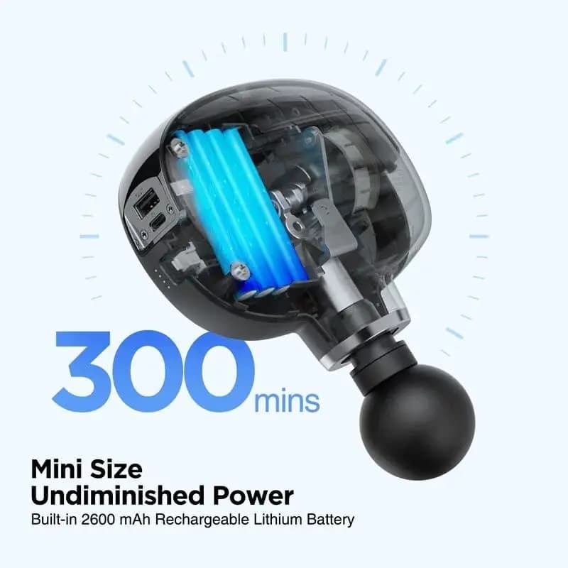 ماساژور تفنگی اوریکار Urikar M1 mini با قابلیت شارژ موبایل — تصویر ۹