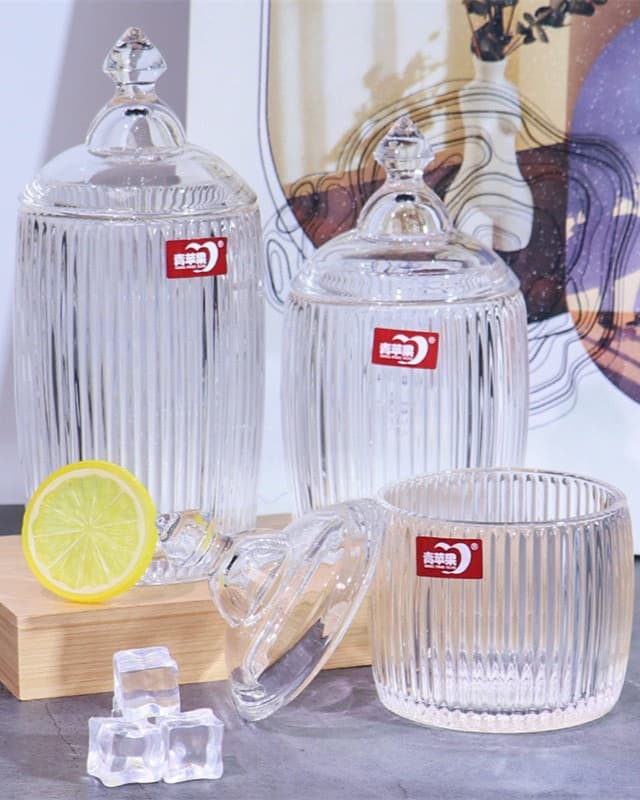 قندان و شکلات خوری شیاردار مدل Yuan دلی گلس deli glass — تصویر ۳