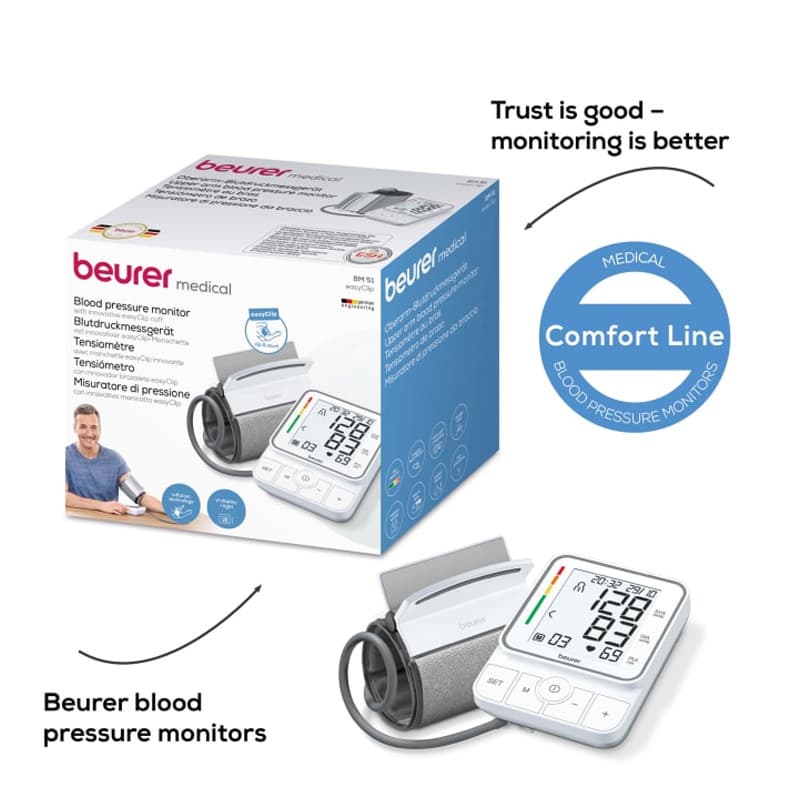 فشارسنج بازویی بیورر مدل Beurer BM51 easyClip — تصویر ۶